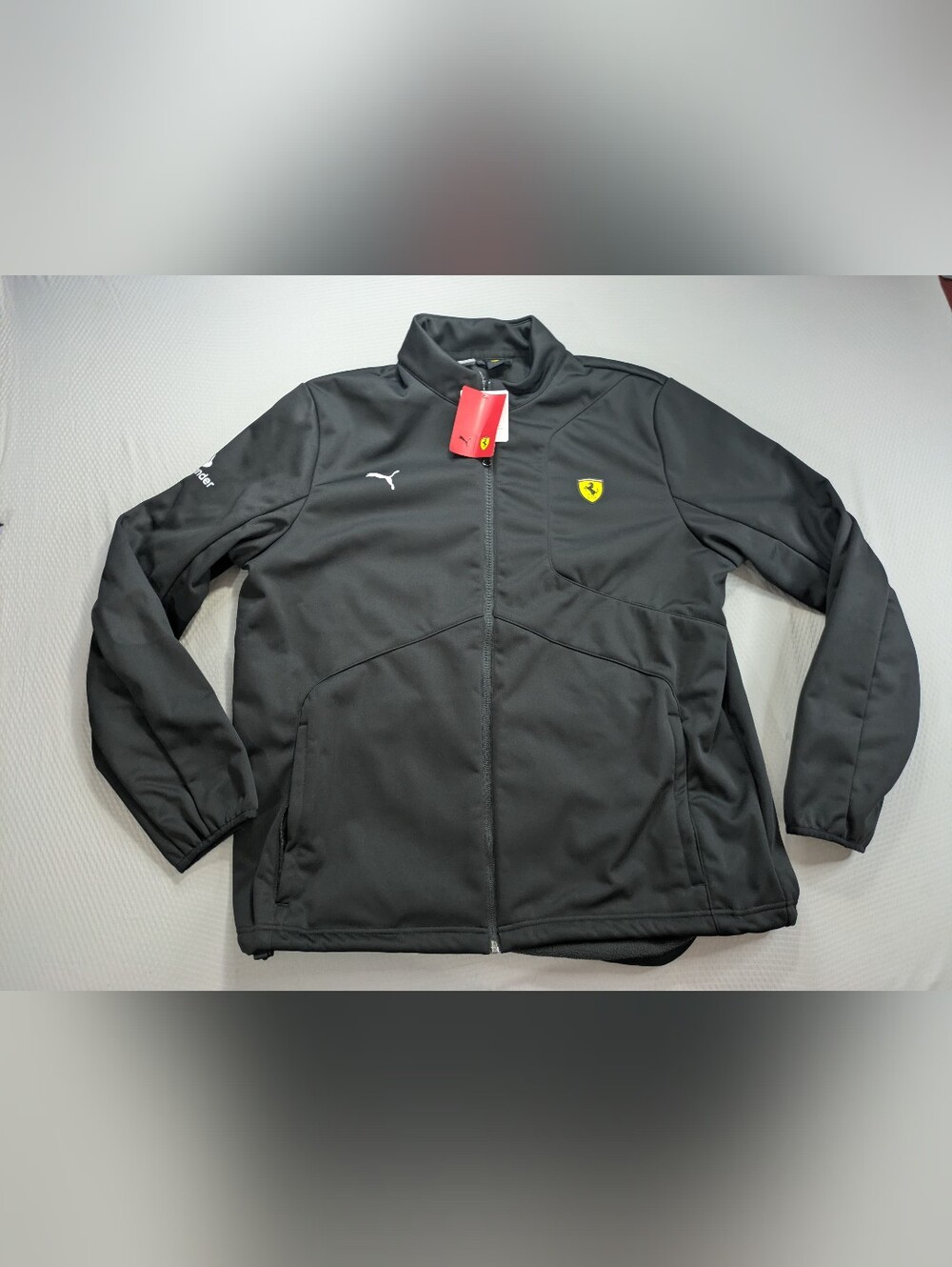 Puma Ferrari Jacket XL Black F1 Formula 1 Racing Scuderia Full Zip Softshell